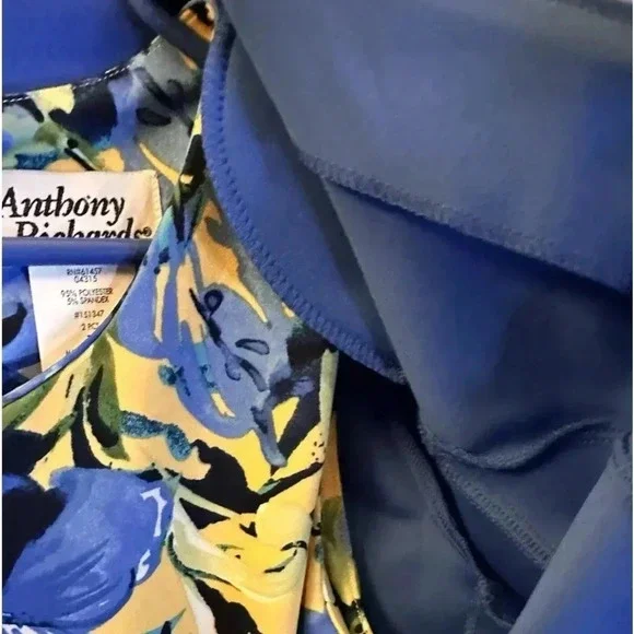 Anthony Richards Ladies Blue Yellow Floral Sheath Dress Size 10 MINT - Picture 6 of 13